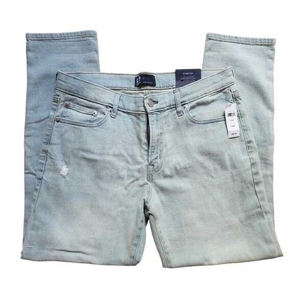 Gap Jeans Womens Size 10/30 Girlfriend Stretch Mid Rise Slim Leg Light Blue - Picture 1 of 11